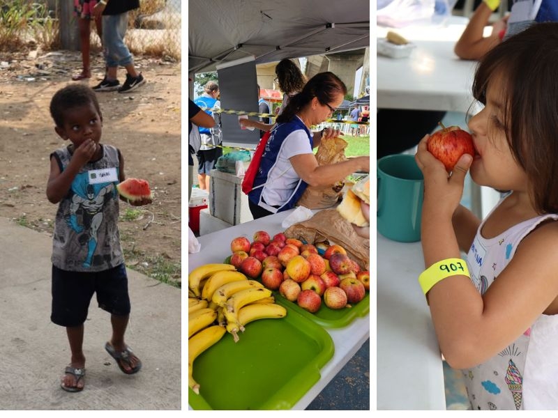 Café da manhã com muitas frutas